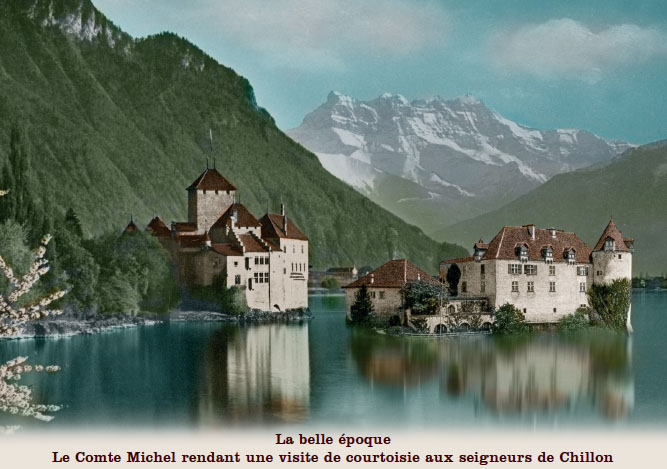 Le Comte Michel rendant une visite de courtoisie aux seigneurs de Chillon